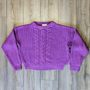 Vintage short crop violet sweater by Sportables